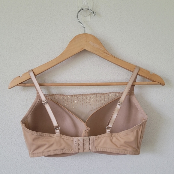 Soma Bridget Bra Sheer Camisole Lightly Padded Tan Beige Sz 34DD - Picture 15 of 15